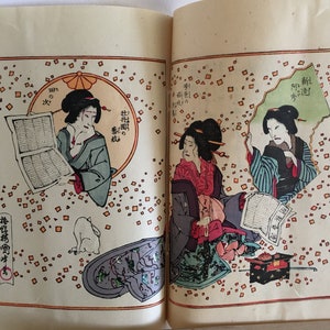 Shoyo Tsubouchi Novel with Japanese Calligraphy & Illustration (1977)