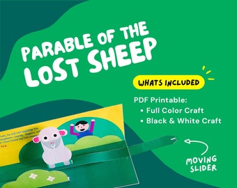 Lost Sheep Parable Craft, Sunday School Activity (PDF Printable)