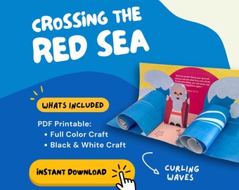 3D Floating Parting Of The Red Sea Craft Kit - Sunday School Bible Craft For Kids (Makes 12)
