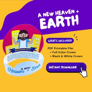 NEW HEAVEN + EARTH Miracle of Jesus Bible Craft for Church Lesson for Homeschool Bible Activity for Sunday School Printable Bible Character