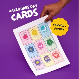 CARTÕES DE VALENTIM PARA CRIANÇAS Bonito Apple Sun Moon Stars Angel Plant Rainbow Jewel Coração Presente para crianças para impressão de dia dos namorados para família e amigos