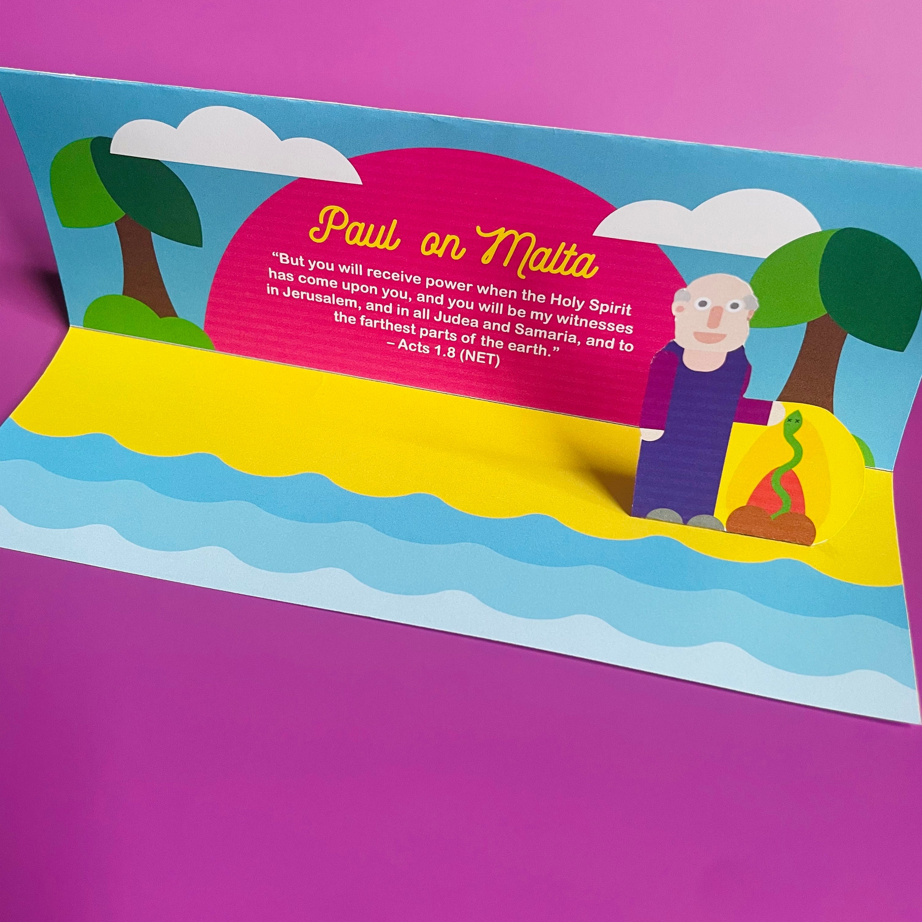 PAUL ON MALTA Craft for Kids Bible Story Lesson for Sunday School Ideas