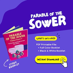 SOWER PARABLE Bible Craft for Sunday School Lesson for Homeschool Bible Activity Kids Craft for Ministry of Jesus Pop Up Craft