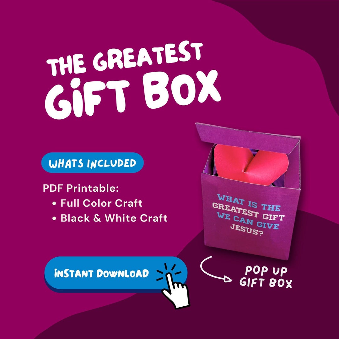 GREATEST GIFT Bible Craft for Sunday School Lesson for Homeschool Bible ...