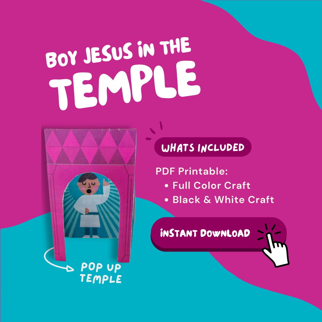 JESUS IN TEMPLE Bible Craft for Sunday School Lesson for Homeschool