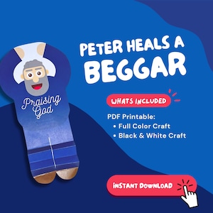 Petrus helar tiggare Bibelpyssel, söndagsskoleaktivitet (PDF)