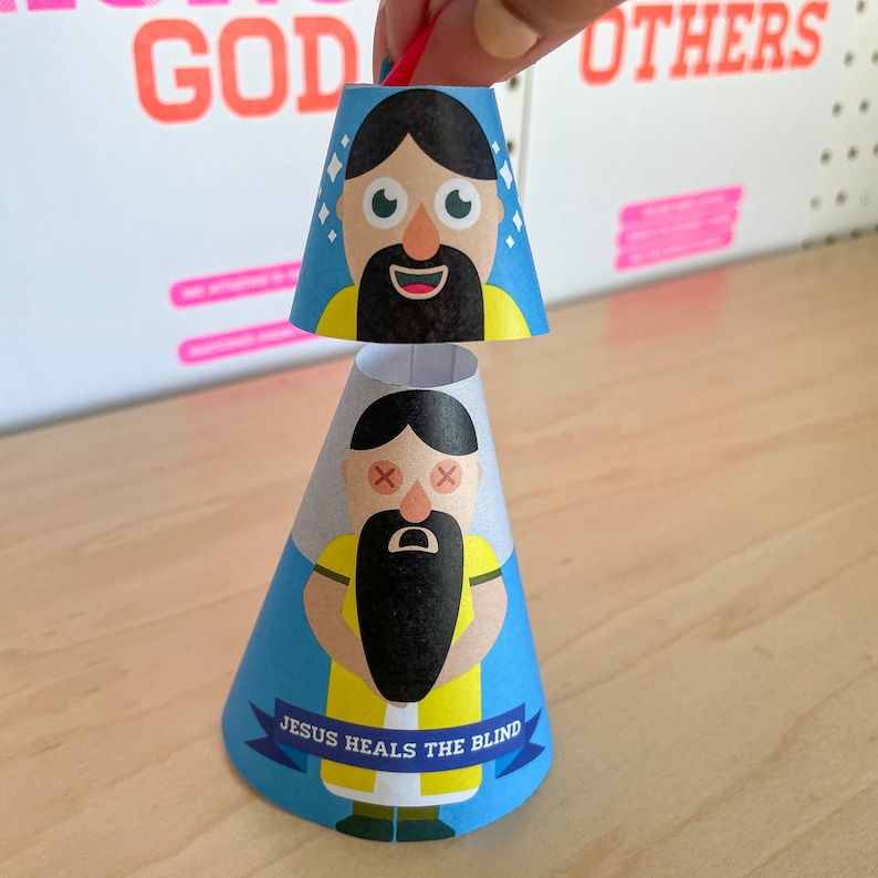 PRINTABLE CRAFT Jesus Heals A Blind Man Miracles Kids - Etsy