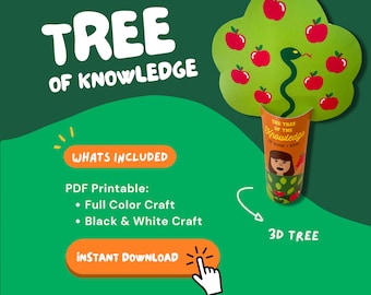 Tree of Knowledge Bible Craft | Adam and Eve Story (PDF)