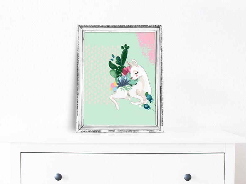 Printable Llama Poster Print, Llama Print, Llama Gifts, Llama Printable, Llama Wall Art, Llama ...