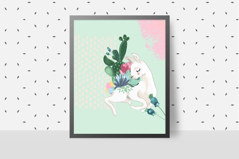 Printable Llama Poster Print, Llama Print, Llama Gifts, Llama Printable, Llama Wall Art, Llama ...