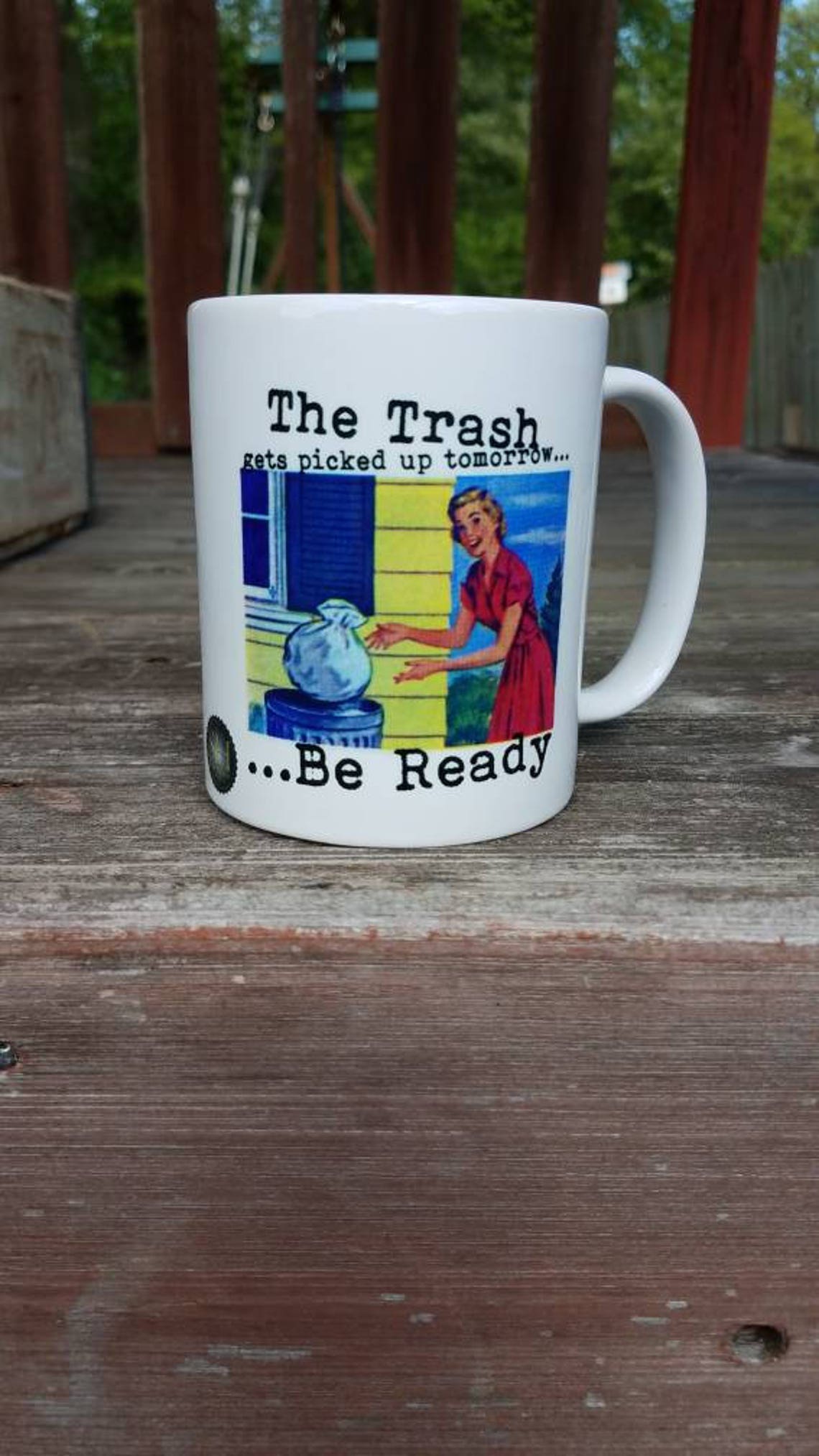 The Trash Gets Picked up Tomorrow... Be Ready. Retro 50s Etsy