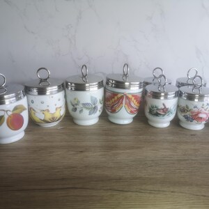 Royal Worcester Porcelain egg coddler, Vintage Kitchen Decor, various design and sizes