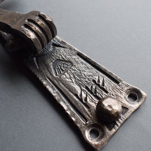Wrought Iron Viking Hand Knocker, Thor's Hammer, Rustic Door Knocker ...