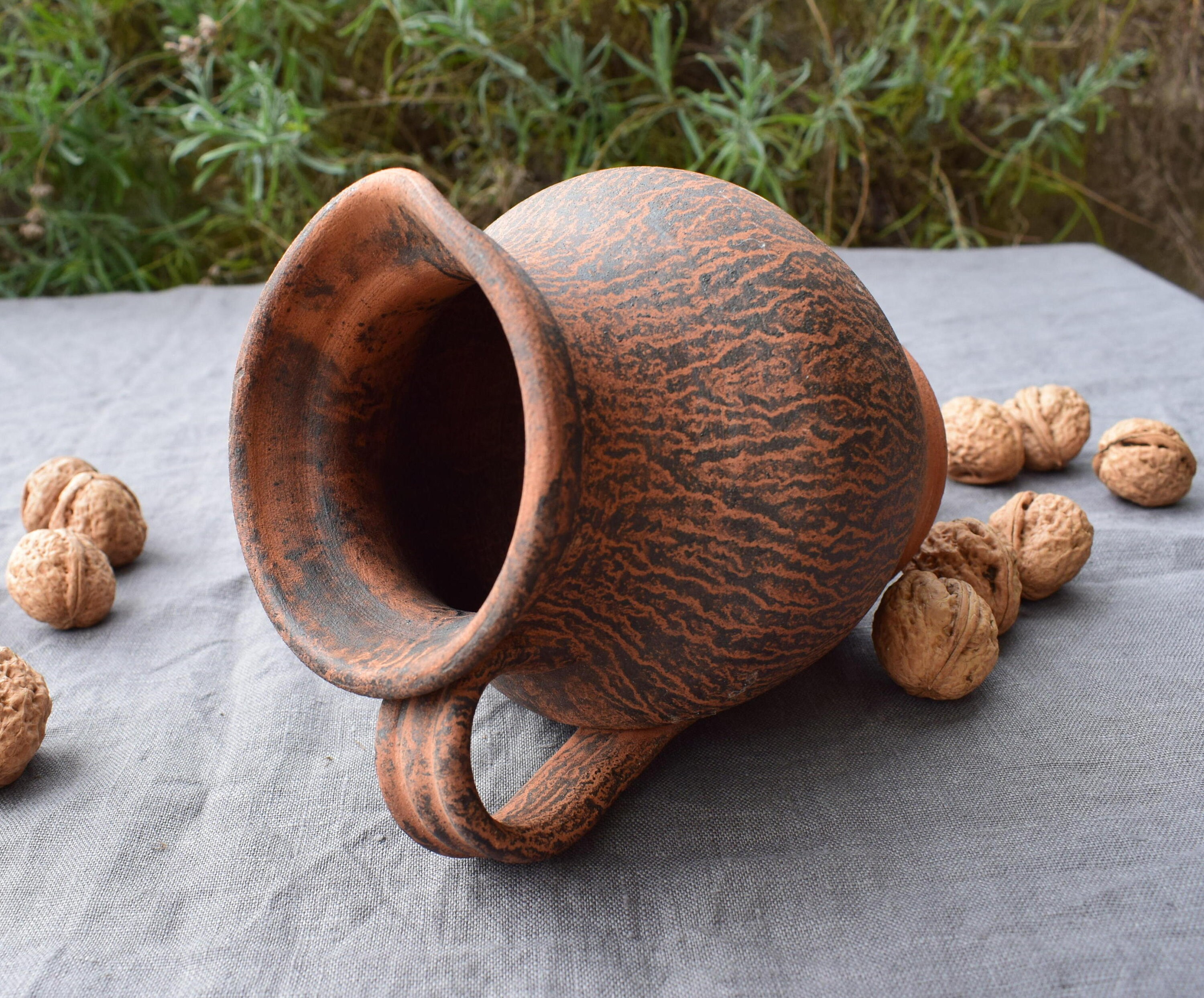 Terracotta Water Pitcher Durk Rustic Milk Jug Ceramic Pot Etsy UK