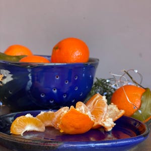 Modern ceramic fruit colander, Berry colander, Ceramic kitchen accessory, Pottery kitchenware, Home decor