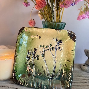 Small ceramic square plate, A saucer for a coffee mug, Exquisite tableware for the kitchen