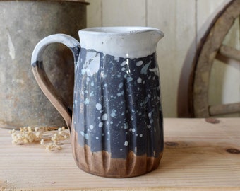 Grey Rustic Pot, Ceramic Jug, Artisan ceramic glazed, Serving jug, With love from Ukraine