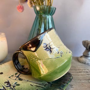 Pottery Coffee Cup, Ukrainian ceramics, Small Pottery Mug, Artistic Coffee Cup, Gift For Her, Coffee Lover, Handmade Artisan Cup, Unique Cup