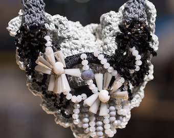 Hand crocheted necklace
