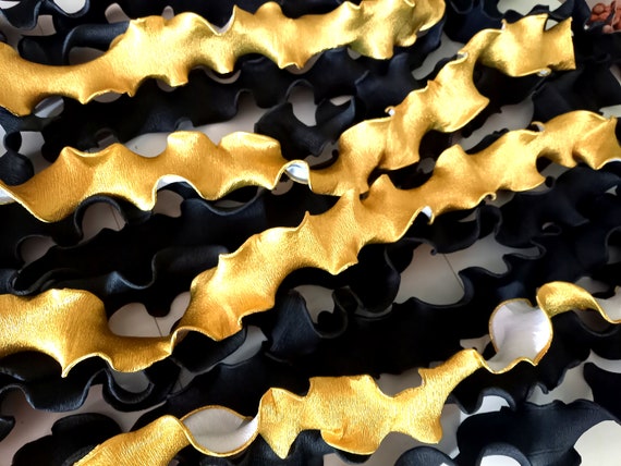 12 Black Gold White Wall decoration Streamers Backdrop eid men birthday woman Art Deco Gatsby Graduation prom Paris Bridal Baby Shower Party Il_570xn