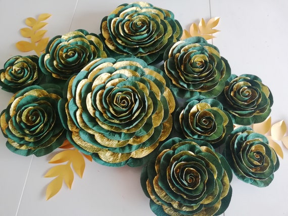 Decoraciones De Flores De Papel Para Pared Verde Decoraciones De Flores De Papel Para Pared Verde