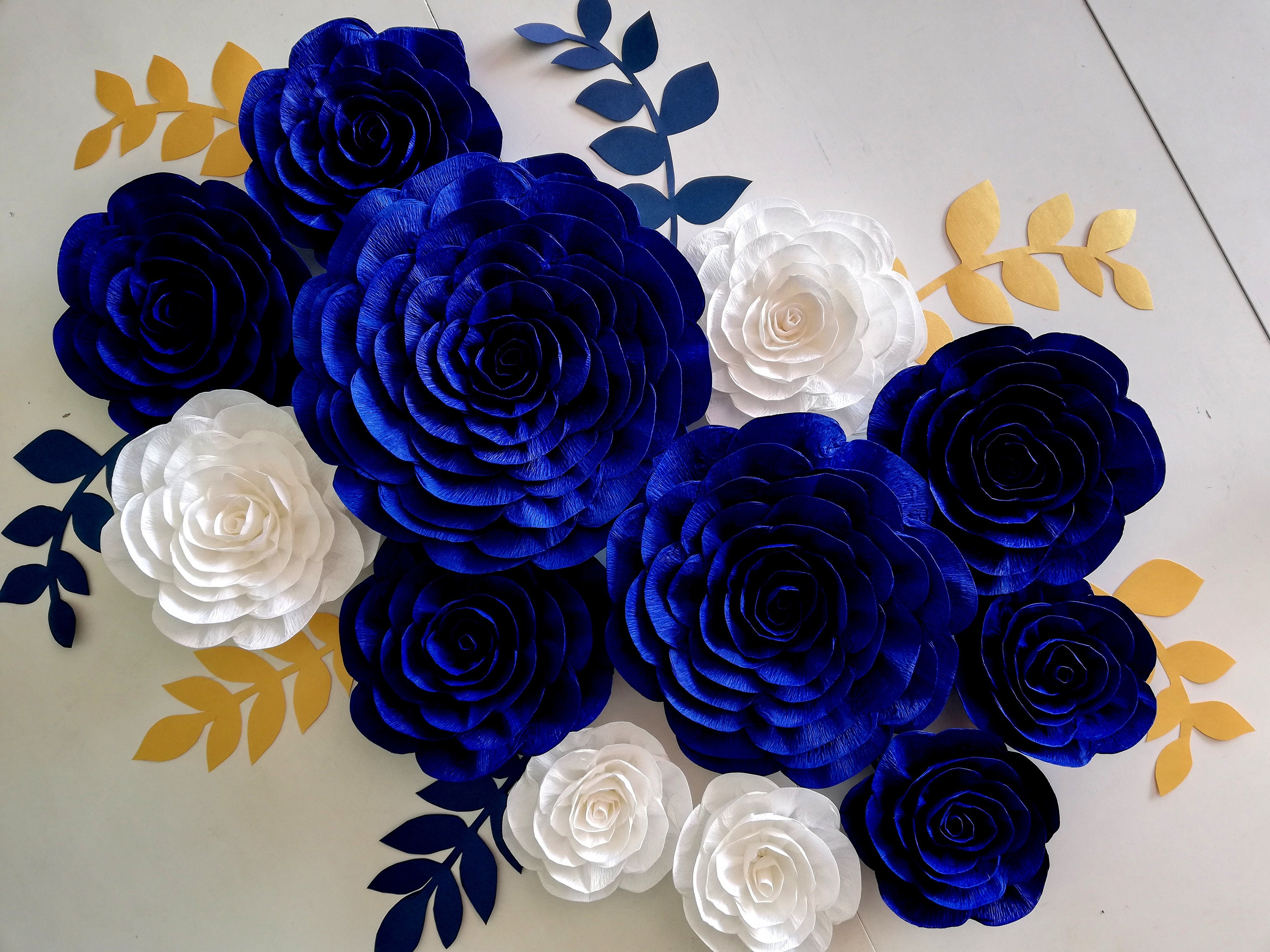 5pcs 8in 12in Orange Crepe Paper Flowers Paper Flower Decoration Handcrafted Flowers Party Wedding Backdrop Flower For Baby Showers Birthday Photo
