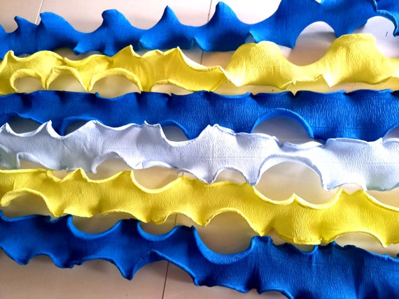 Backdrop Blue Ocean Wave, Paper Garland, Birthday Party, Baby Shower, Nautical, Beach, Pool, Summer, Pirate, Water, Under the Sea, Mermaid Il_570xn