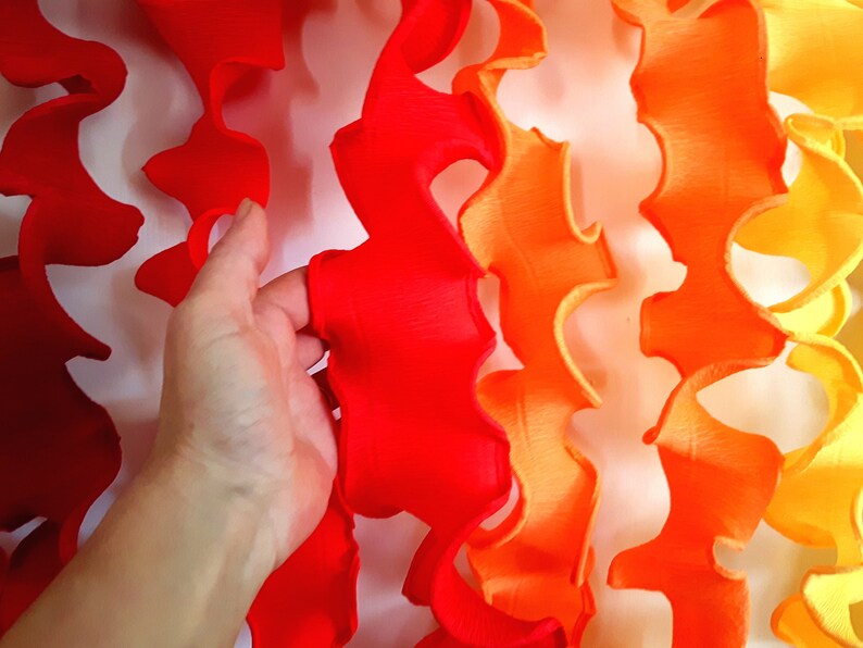 6 Fiesta Mexico crepe paper Streamers Backdrop Baby Shower bridal Decor coco party supply Taco Bachelorette Bar Party Rainbow Streamer