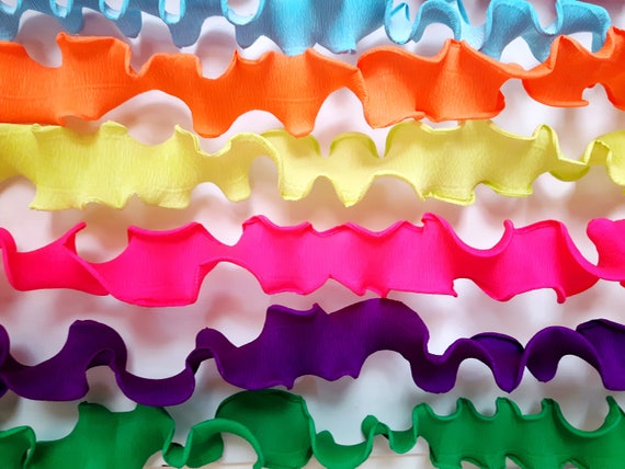 6 Fiesta Mexico crepe paper Streamers Backdrop Baby Shower bridal Decor coco party supply Taco Bachelorette Bar Party Rainbow Streamer