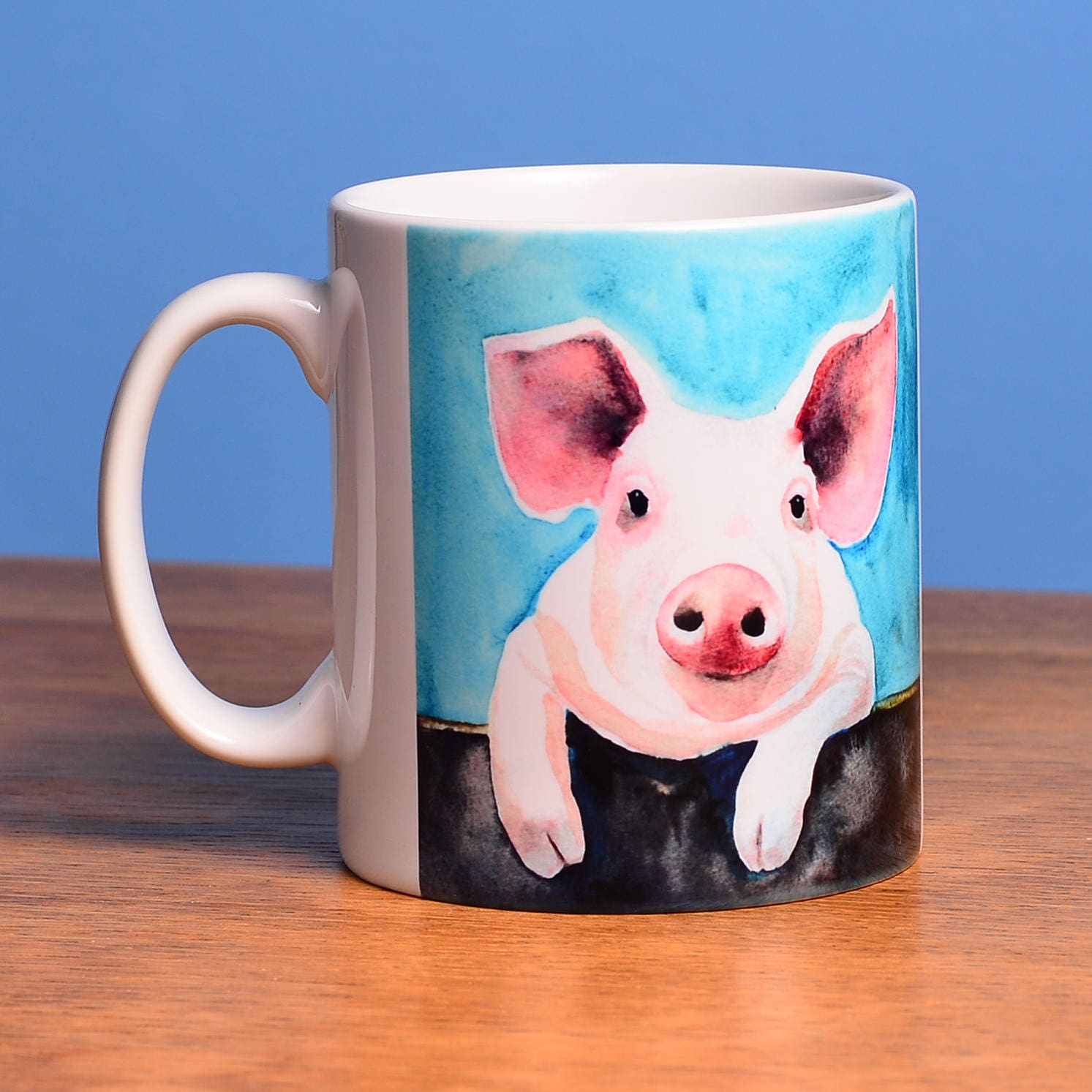 Schwein eine niedliche Keramik-Becher aus dem Originalbild | Etsy