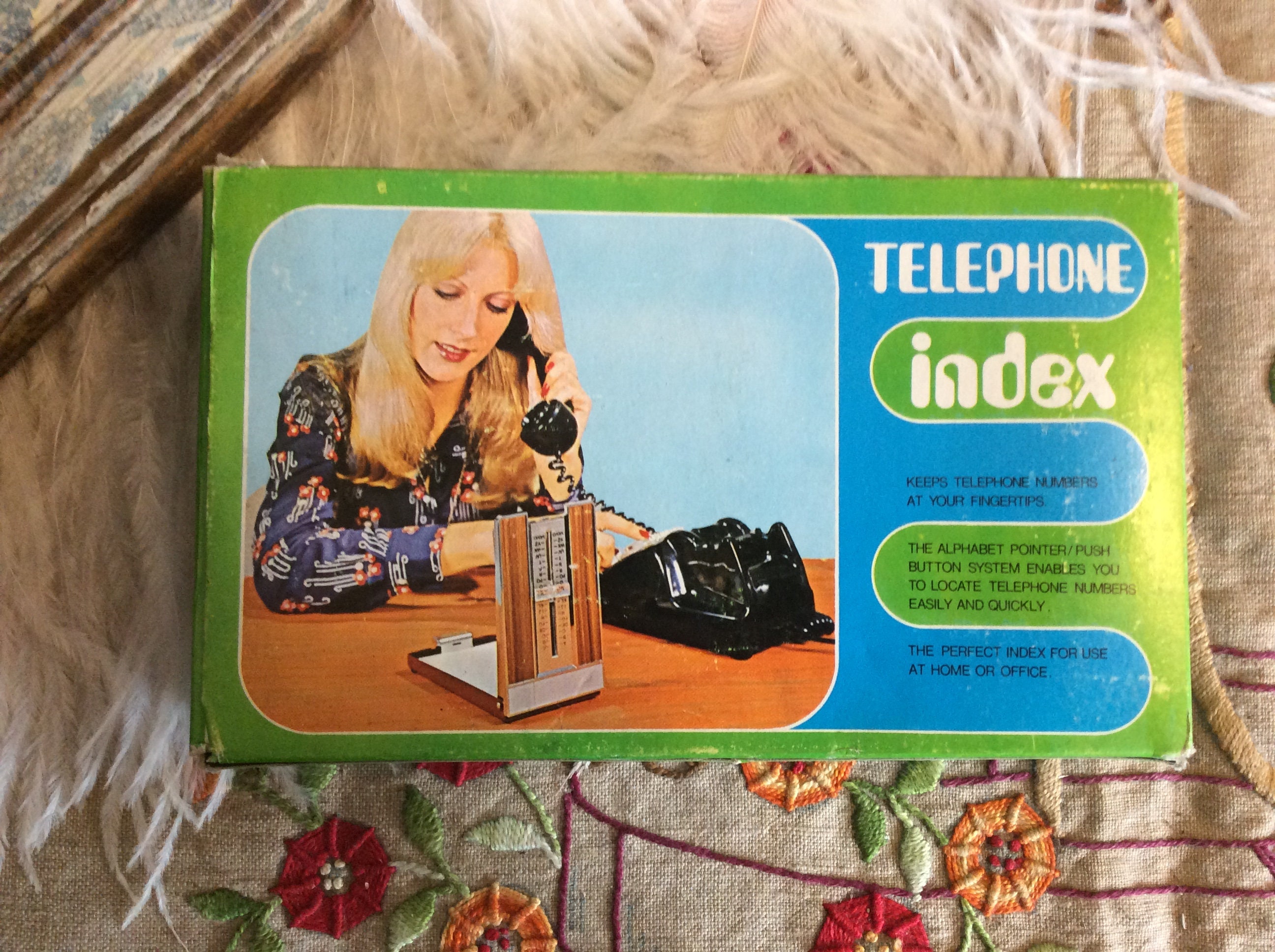 Vintage Telephone Index , Retro Flip Up Index, Number Finder, Desk Decor, Address & Book Index