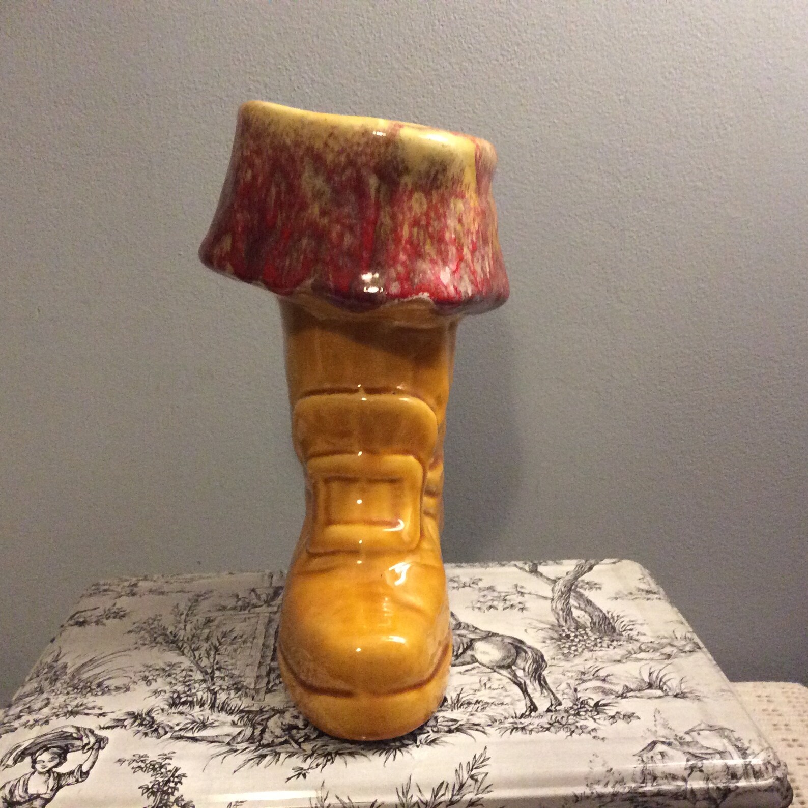 Kitsch Ceramic Boot Vase Vintage Buckle Boot Vase Etsy