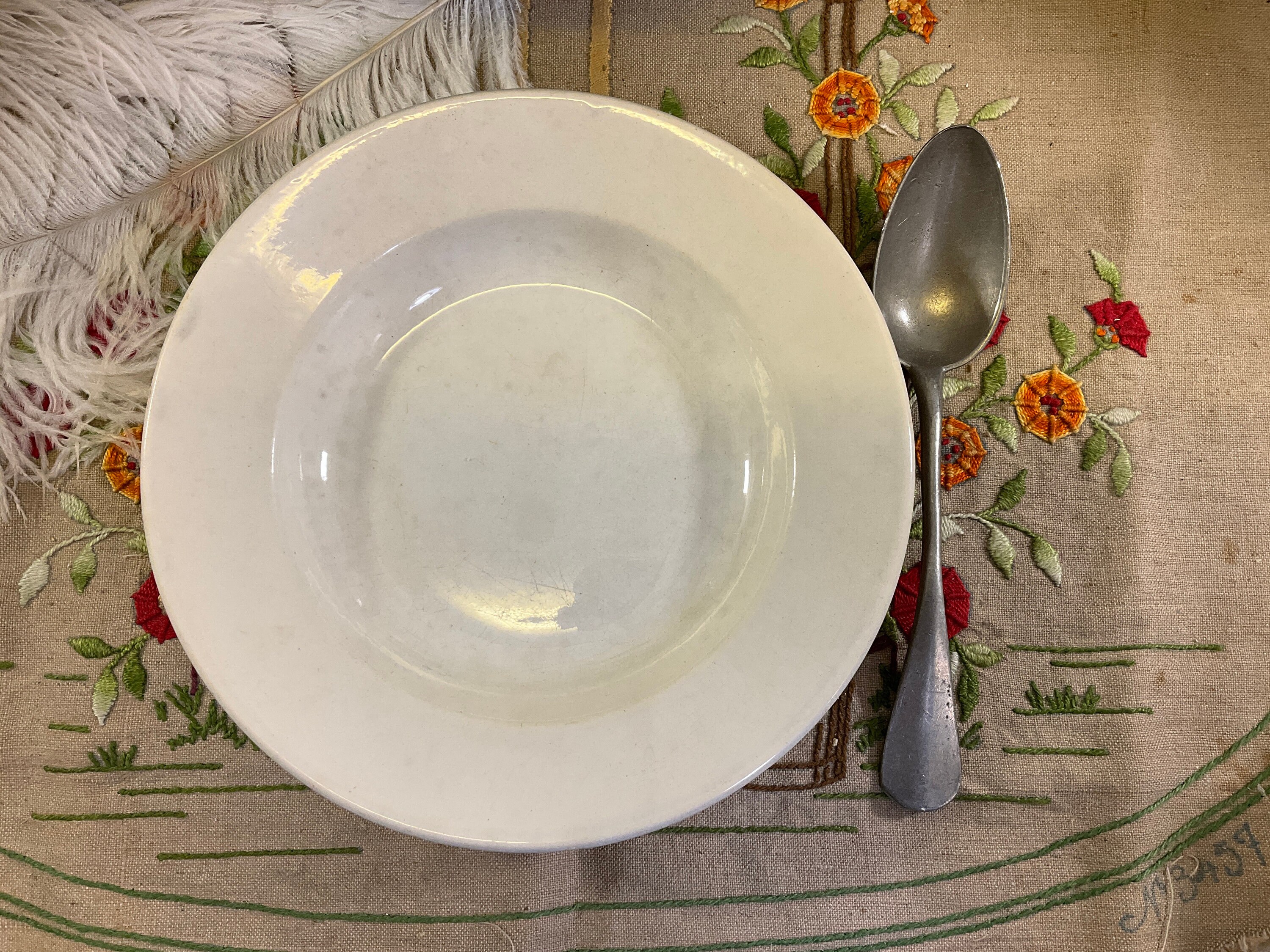 Antique French Choisy Le Roi Ironstone plates set of 5
