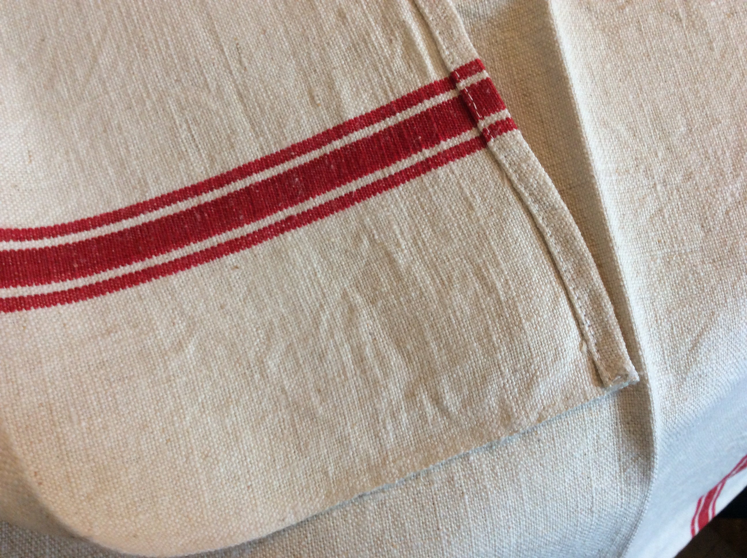 2 Large French Vintage Tea Towels Vintage Kitchen Towels Etsy