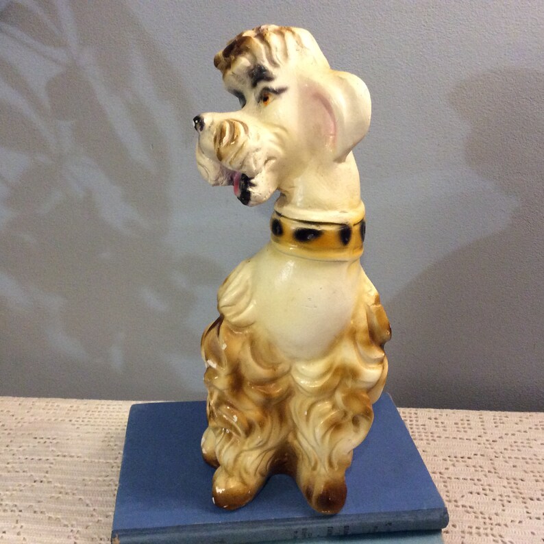 French Vintage Poodle Plaster Statue Large Poodle Figurine Etsy