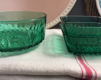 Arcoroc Green Bowl Etsy