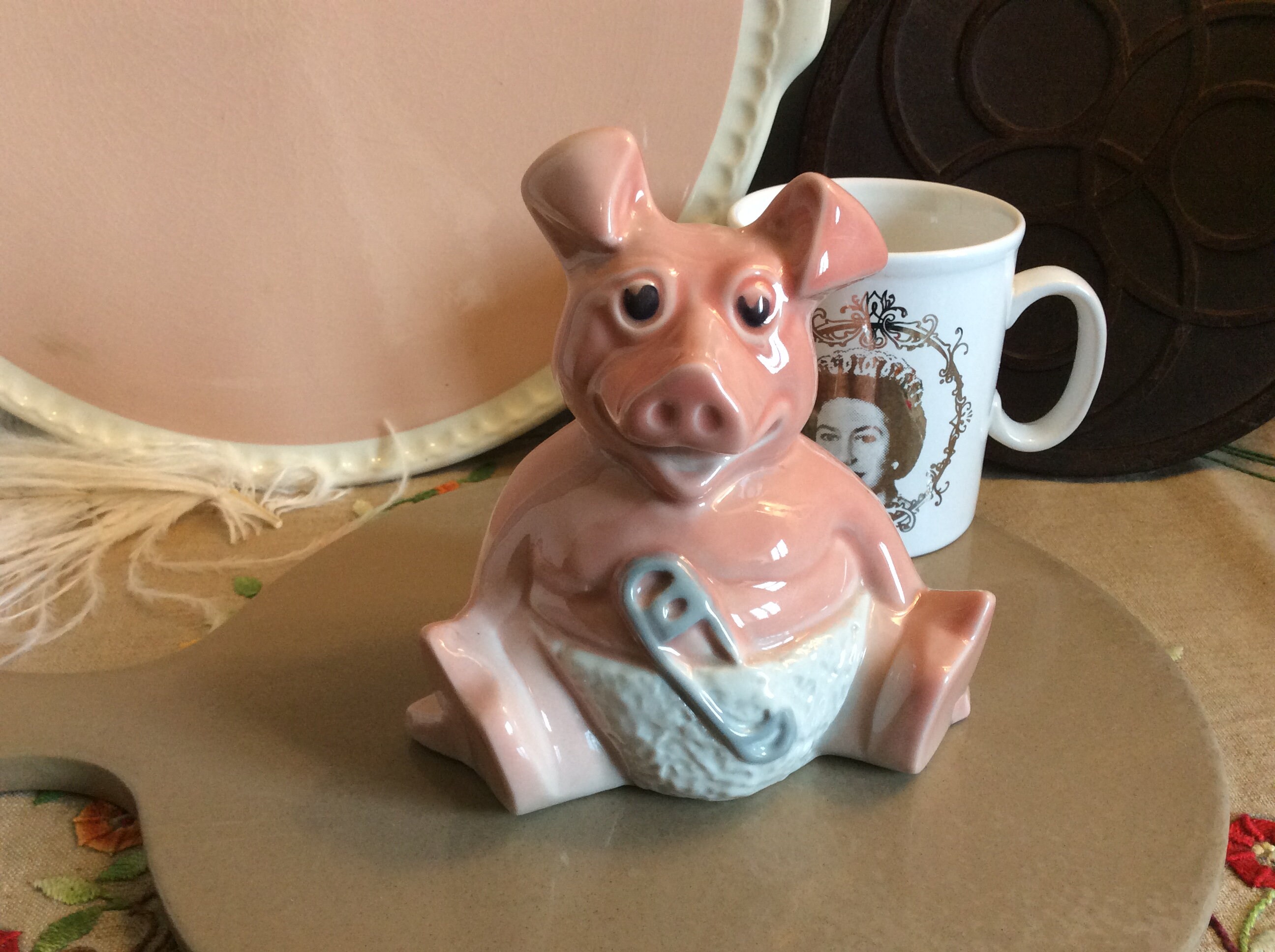 Wade's Natwest Ceramic Piggy Bank - Pig Money Box Cute Coin Baby Woody Box
