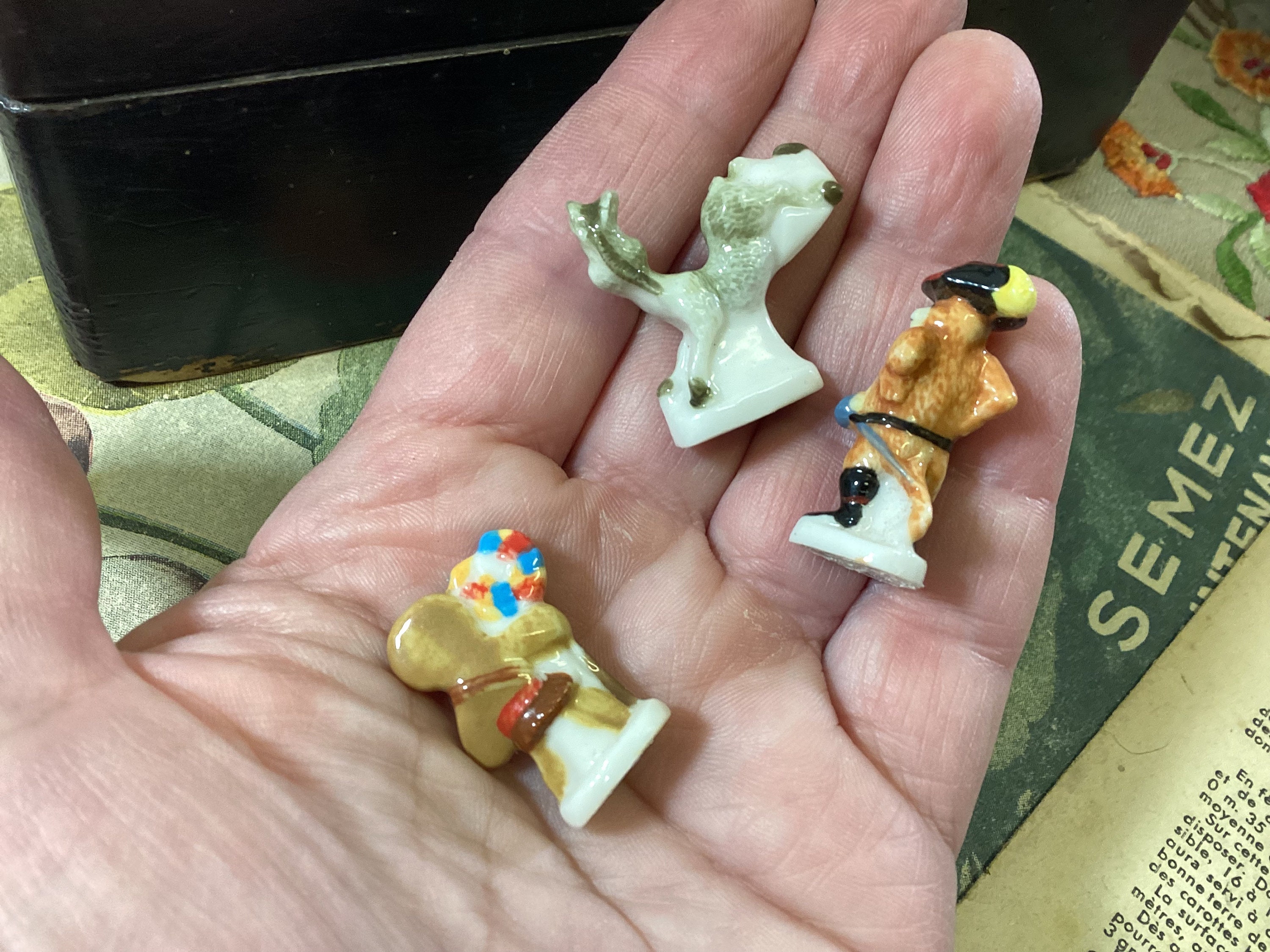 Lot 4 French Feves / Miniatures porcelain (1.5 tall): SHREK - collectibles  - by owner - sale - craigslist