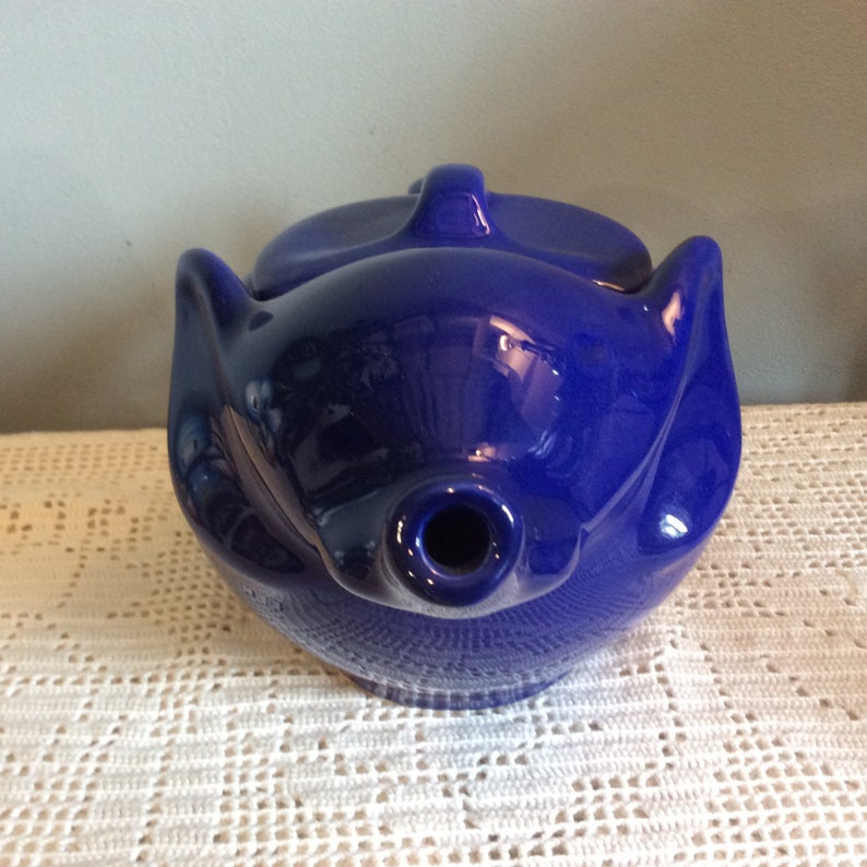 Vintage French LIPTON deep blue/midnight blue elephant teapot Etsy