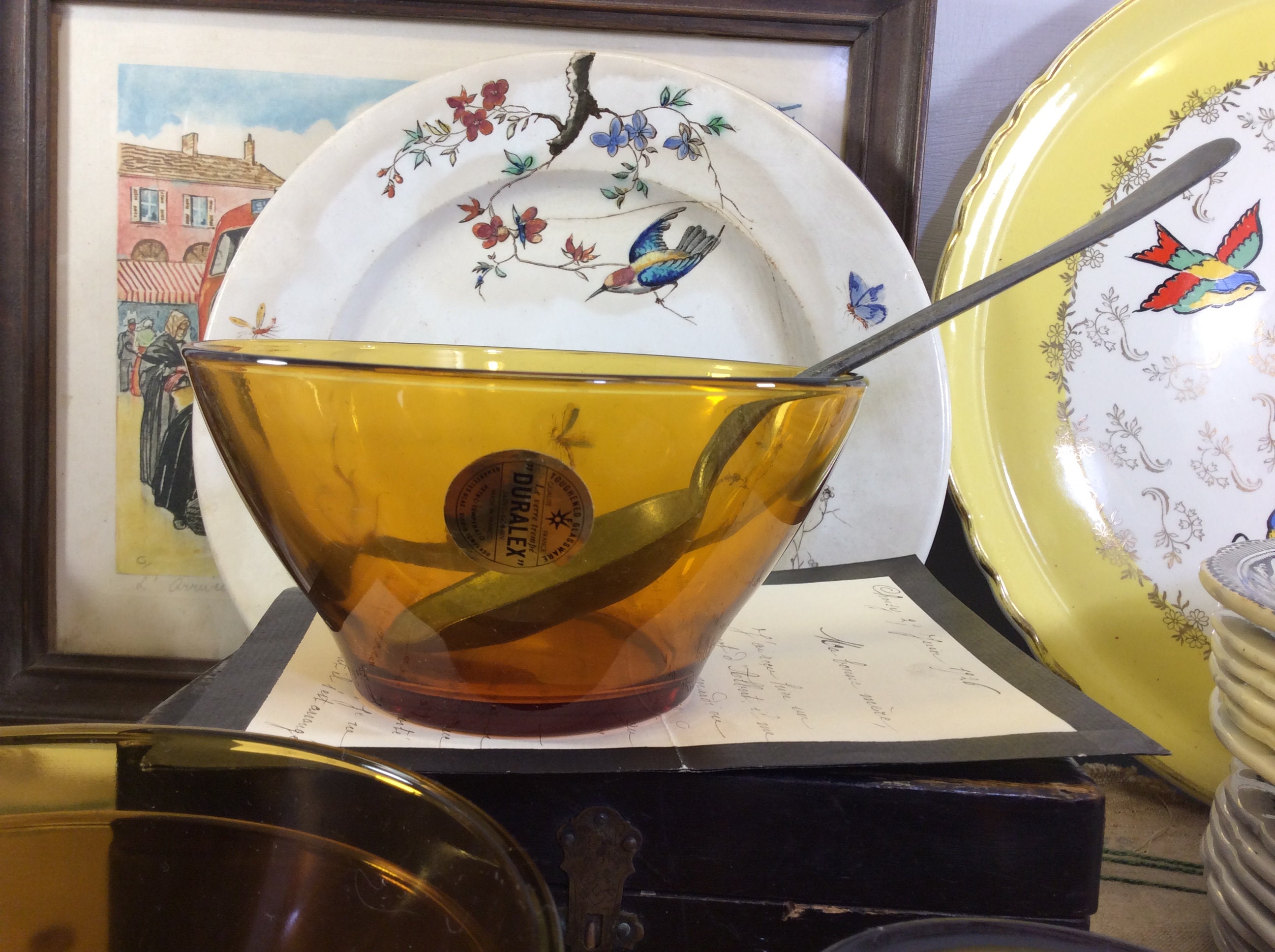 Kitchen & Dining French Glass Bowls 4 French Vintage Glass Duralex Cafe