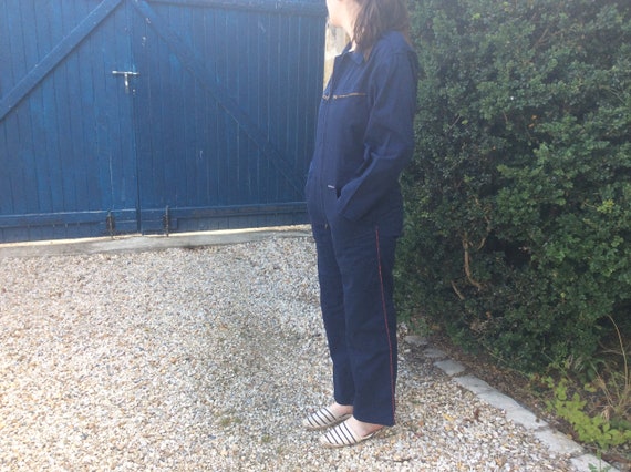 French Blue Overall - Combinaison Vintage Bleu de