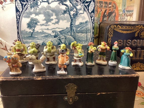 12 French Shrek Feves Shrek Miniature Ceramic Figurines Shrek Collectible Feves  Collection 