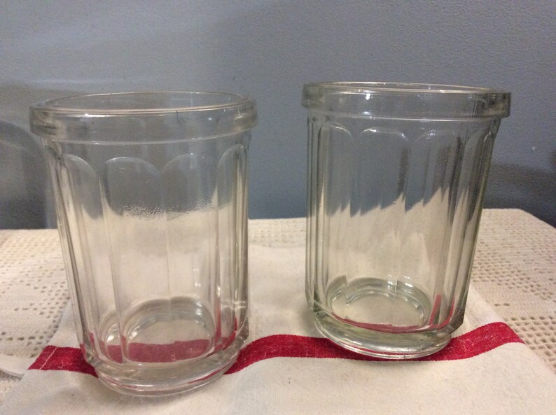 2 Old Faceted French Jam Jars Pots à Confiture Rare French Etsy