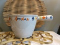 Vintage LE CREUSET Fondue Pot, Colorful Enamel Fondue Pot, Fondue Pot Le Creuset, Heavy Enameled Iron Pot, La Fondue