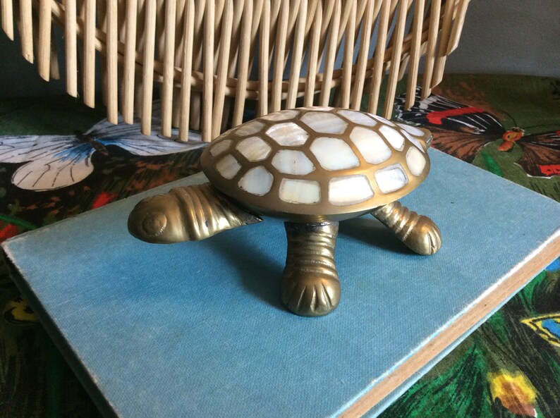 Vintage Brass Tortoise Ashtray Brass Turtle Tortoise Trinket | Etsy