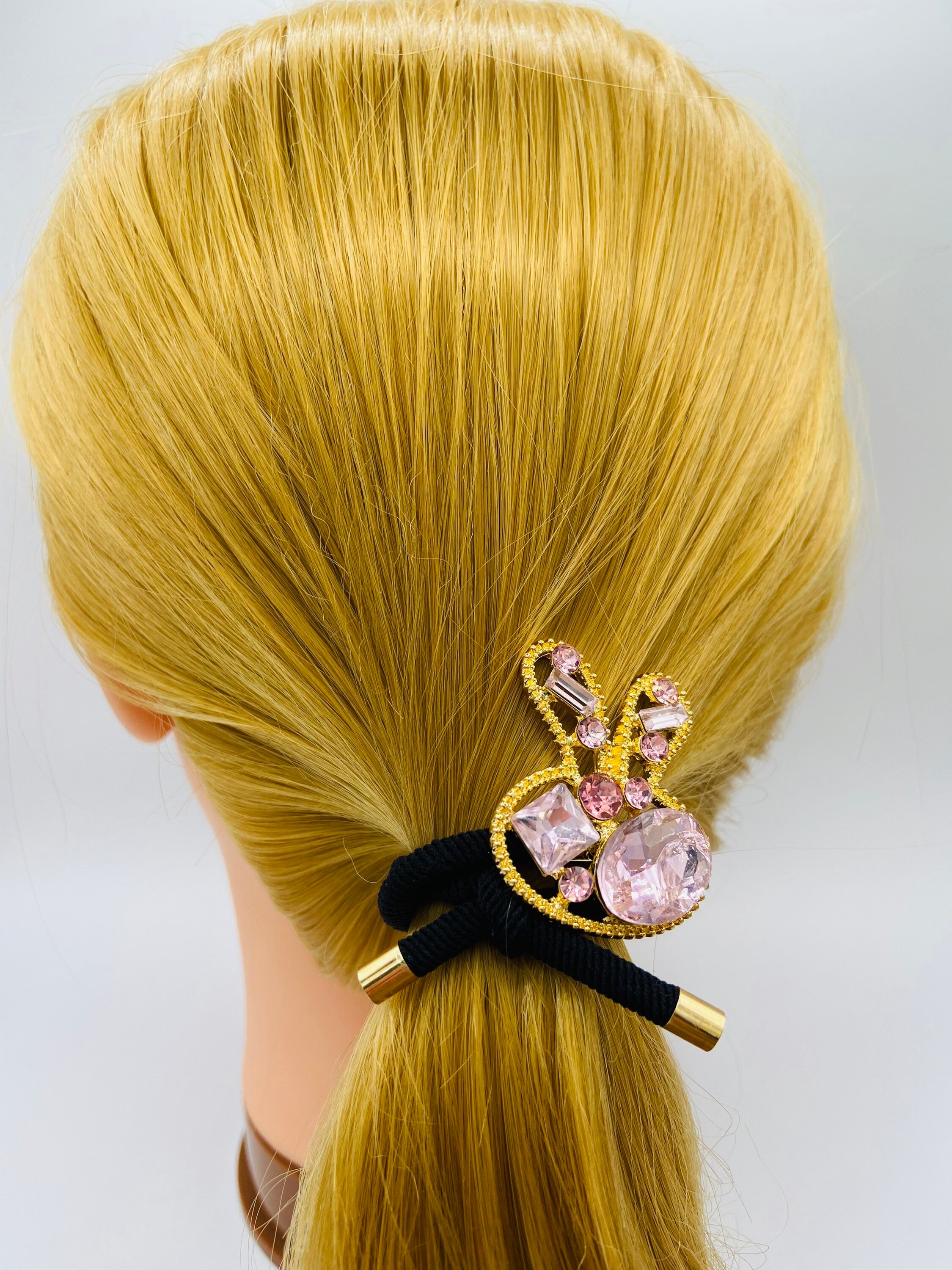 Rhinestone Crystal Hair Ties Ponytail Holder Women Hair Tie Etsy