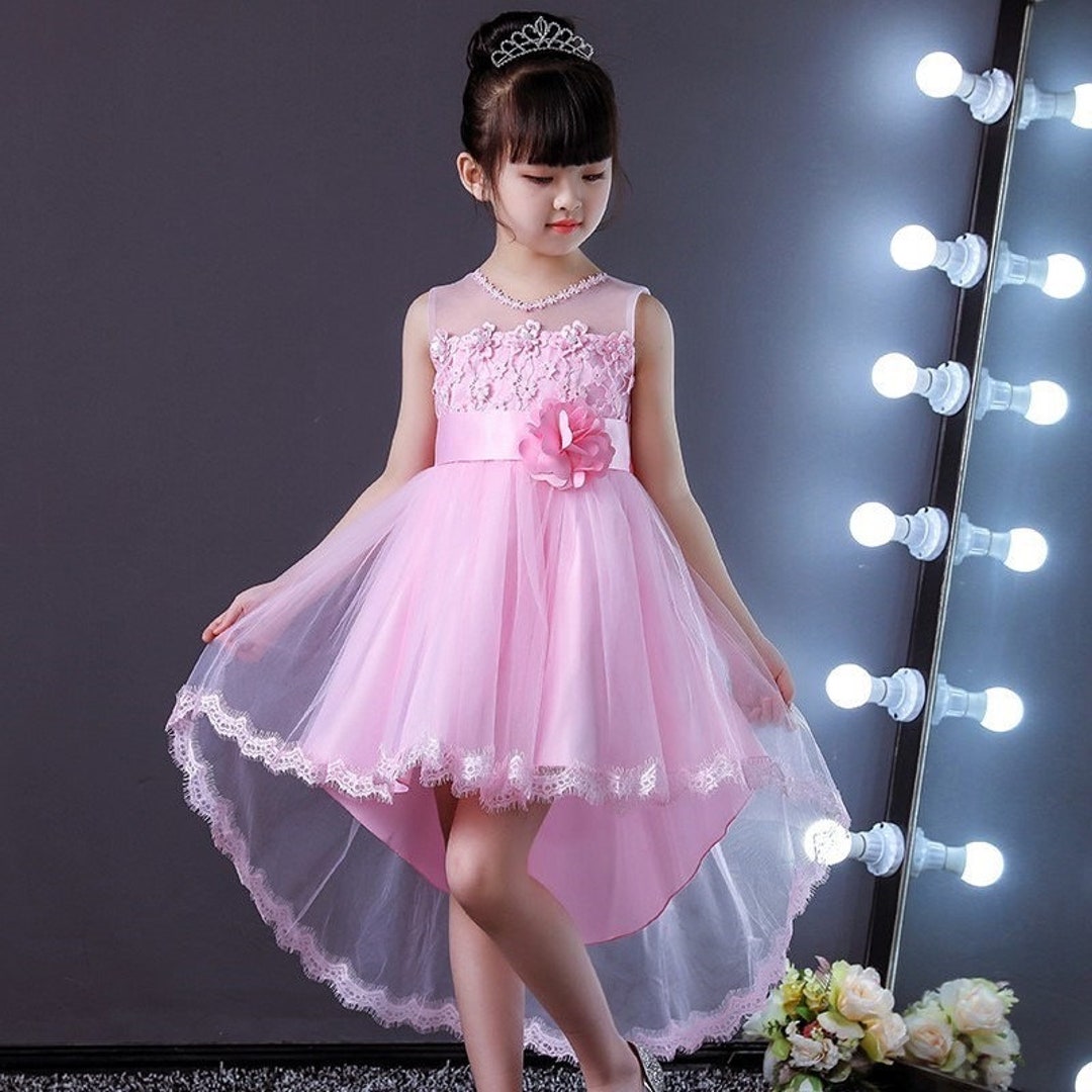 Robe Fille Janie And Jack PRINTEMPS GALA - Tulle Rose Fleuri - Taille 4/4T - Occasion Excellent état