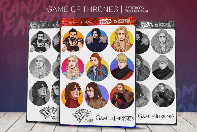 Game Of Thrones Stickers Laptop Stickers Fandom Stickers Tv Etsy