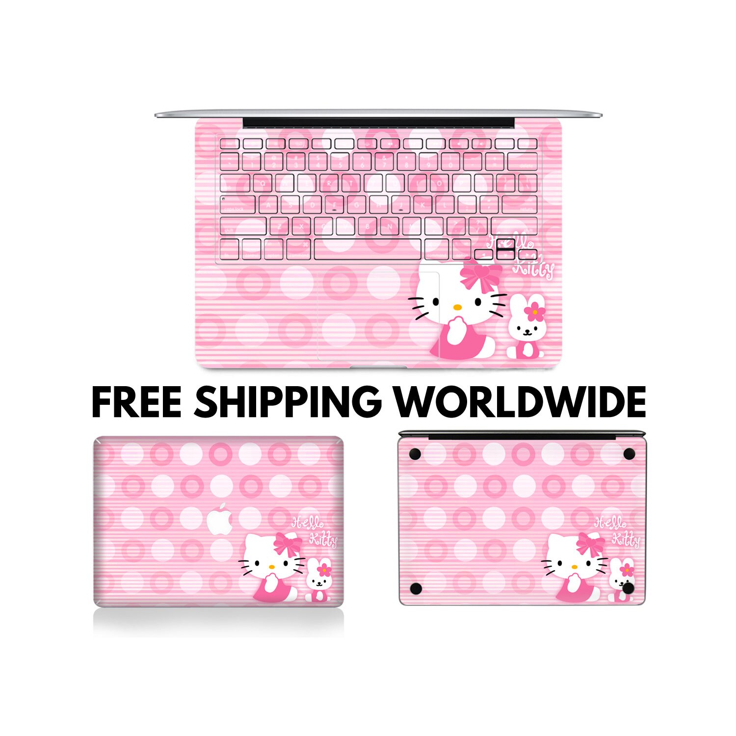 Hello Kitty Vinyl Sticker Skin Decal Keyboard Cover Top Lid Etsy