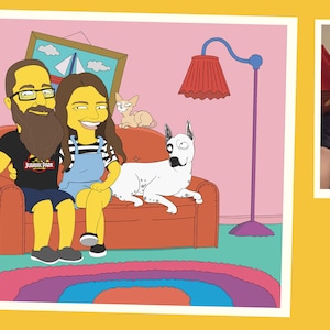 Personalized Couple Portrait drawing Art. Family Portrait. Big Family christmas gift. Wife Gift for husband. Unique gift for mom.Father gift